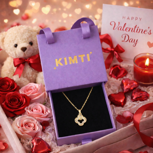 18K Gold Plated Clover Charm Necklace