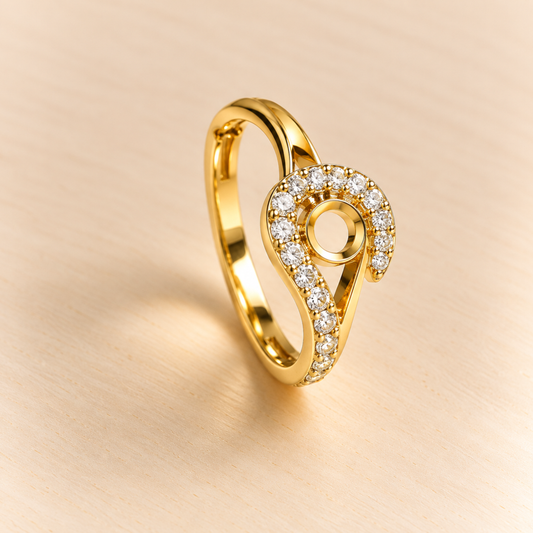 18k Gold Plated Fleur Etoile Ring