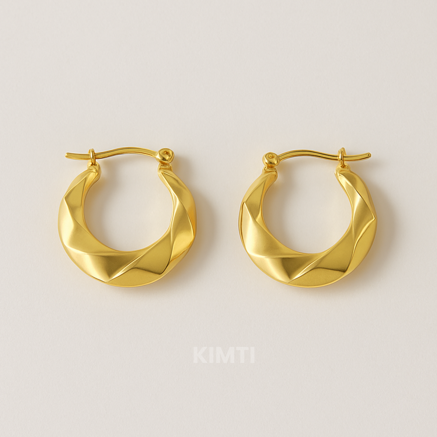 18k Gold Plated Circular Ear Cuff Hoop Earrings