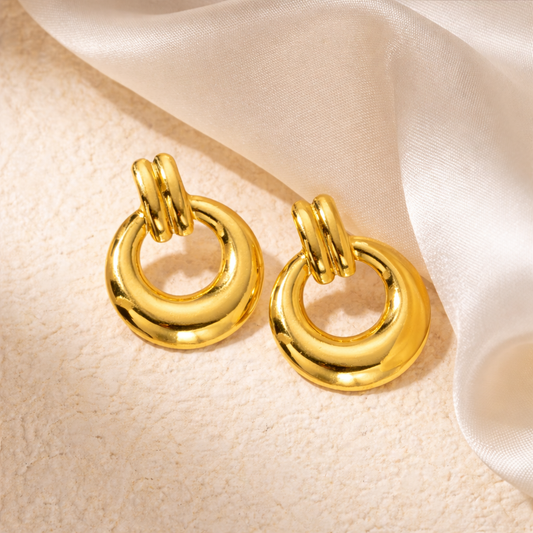 18k Gold Plated Regal Orbit Earrings