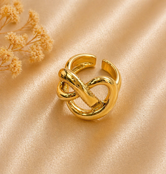 18K Gold Plated Cross Design Ring