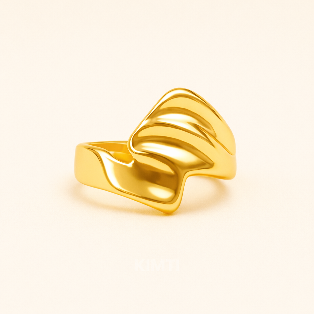 18k Gold Plated Orbit Luxe Ring