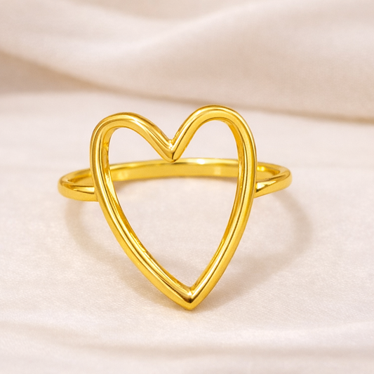 18k Gold Plated Heart of Gold Ring