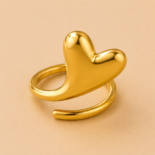 18K Gold Plated  Style Heart-shaped  Ring