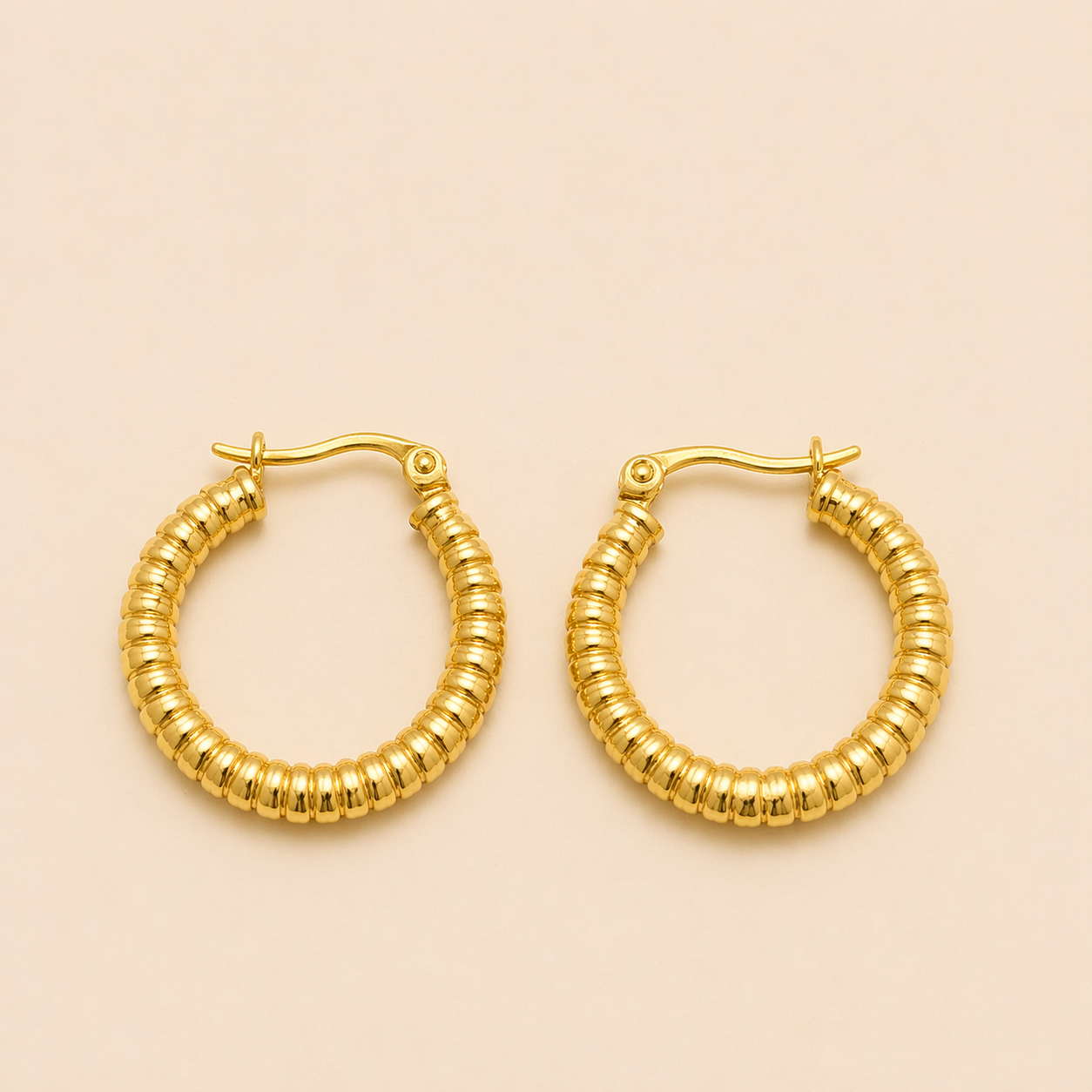 18K Gold Plated Hoops Earrings