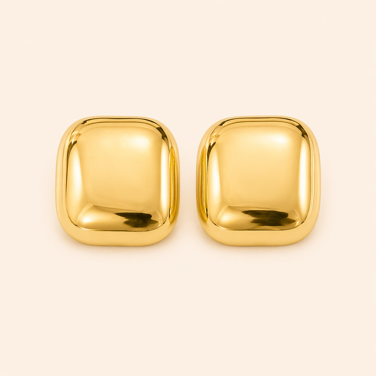 18K Gold Plated Maple Stud Earrings