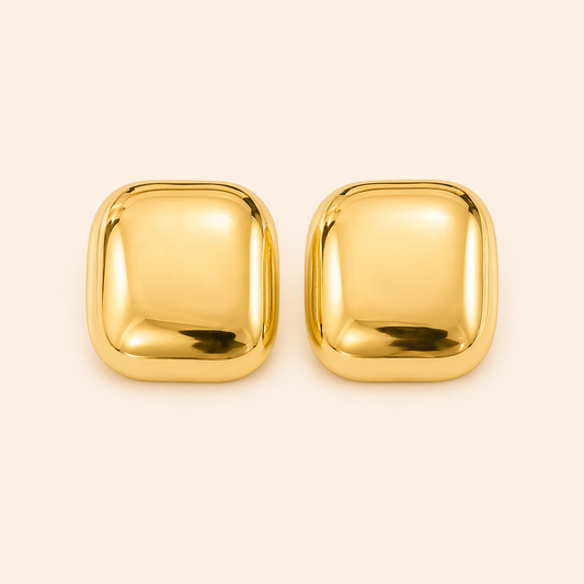 18K Gold Plated Maple Stud Earrings