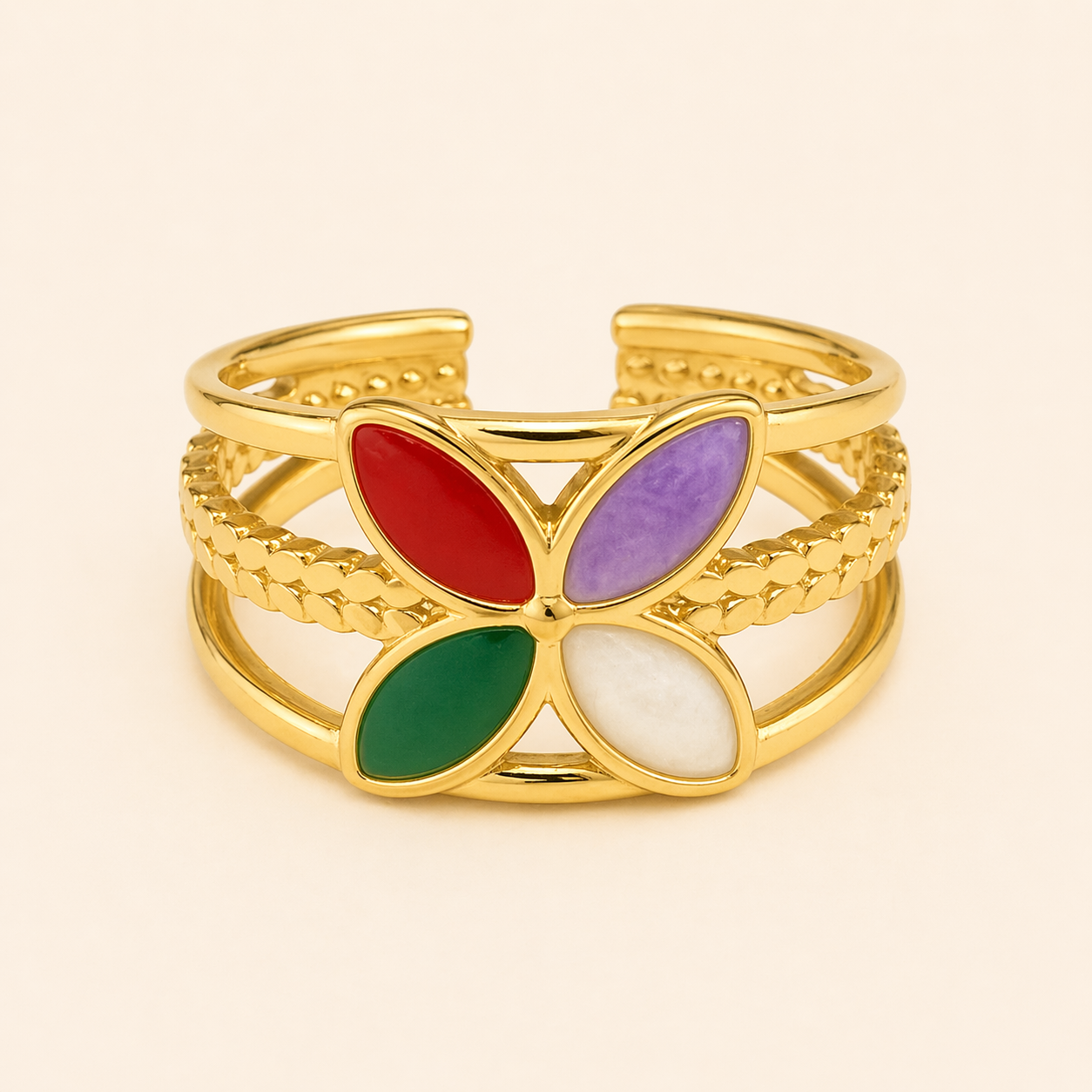 18K Gold-Plated Aurora Butterfly Ring