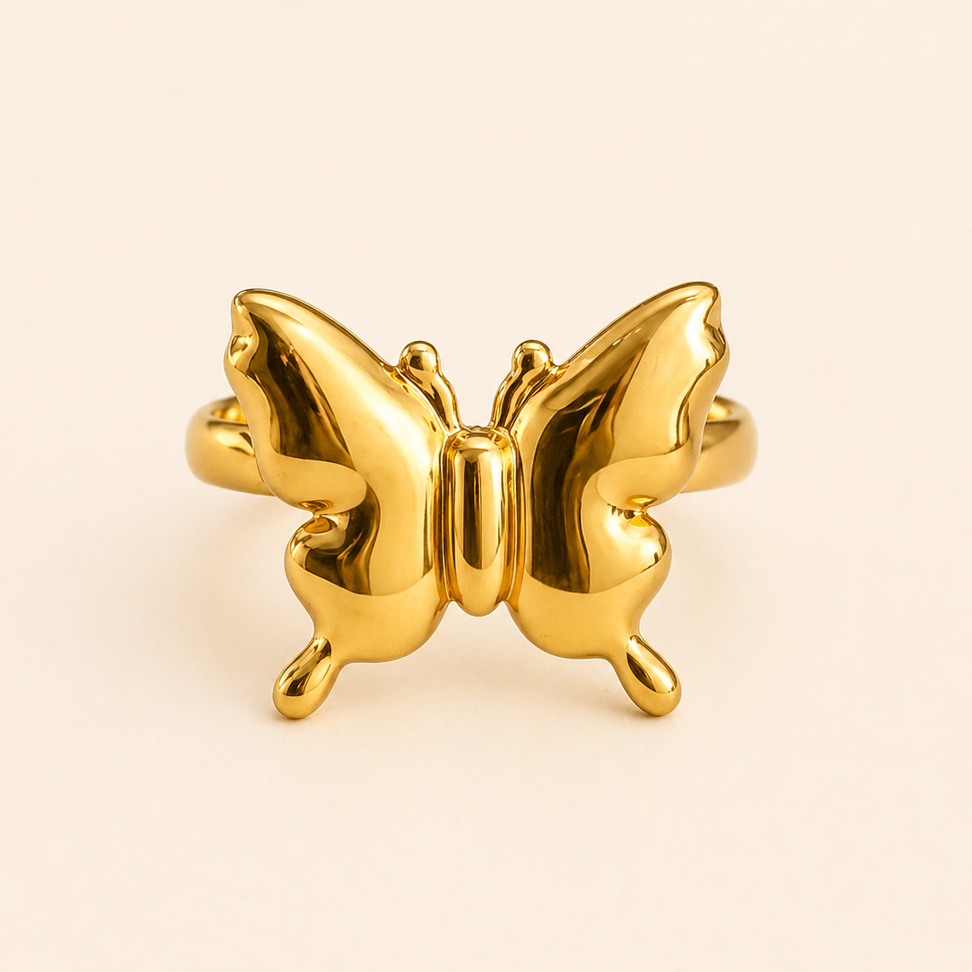 18K Gold-Plated Celestia Butterfly Ring