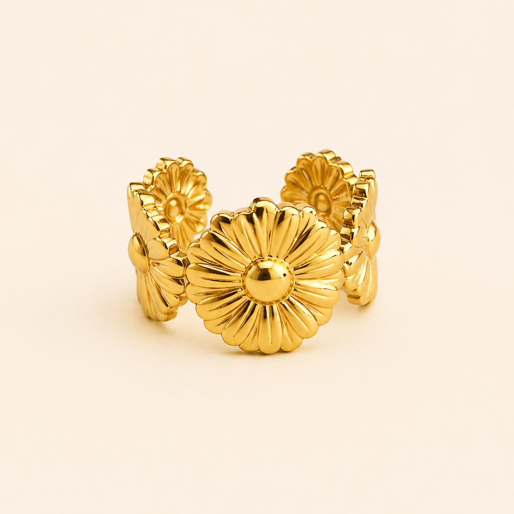 18K Gold-Plated Aurelia Flower Ring