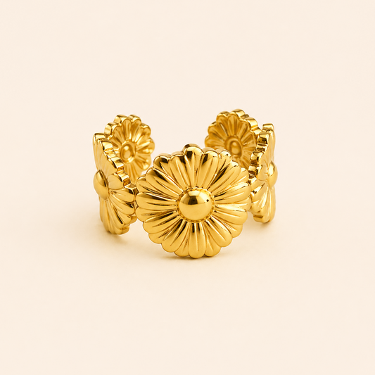 18K Gold-Plated Aurelia Flower Ring