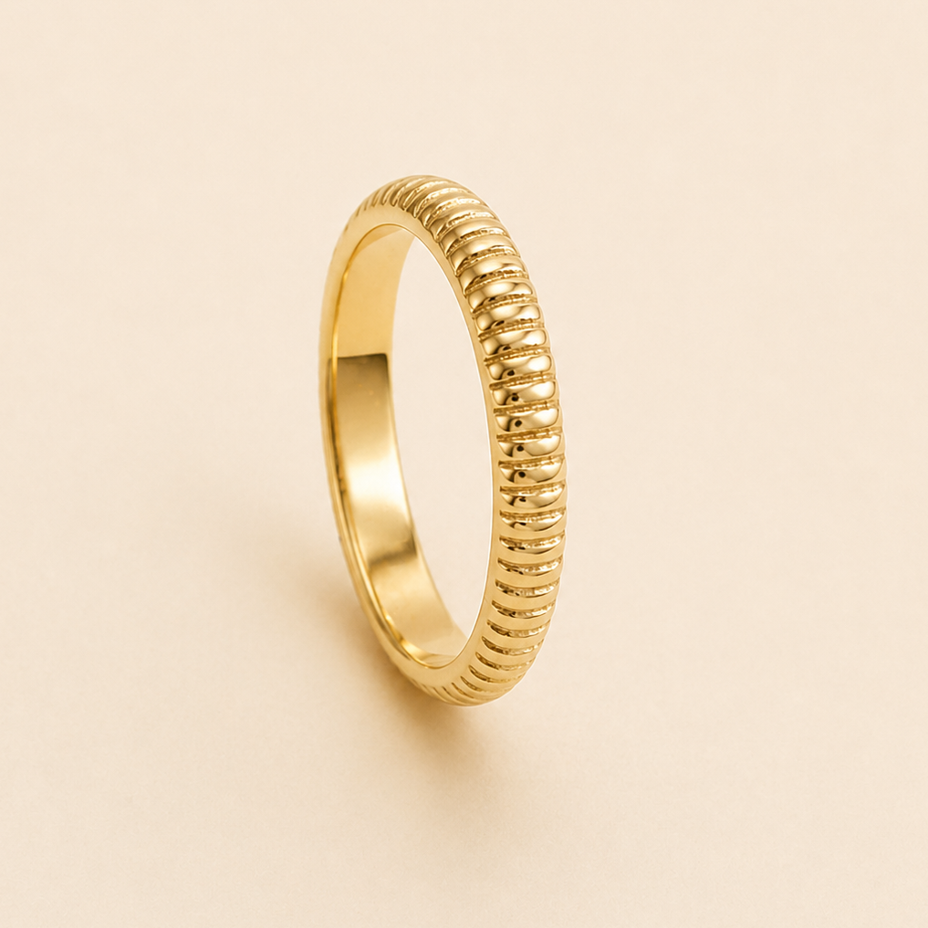 18K Gold Plated Twist Luxe Ring