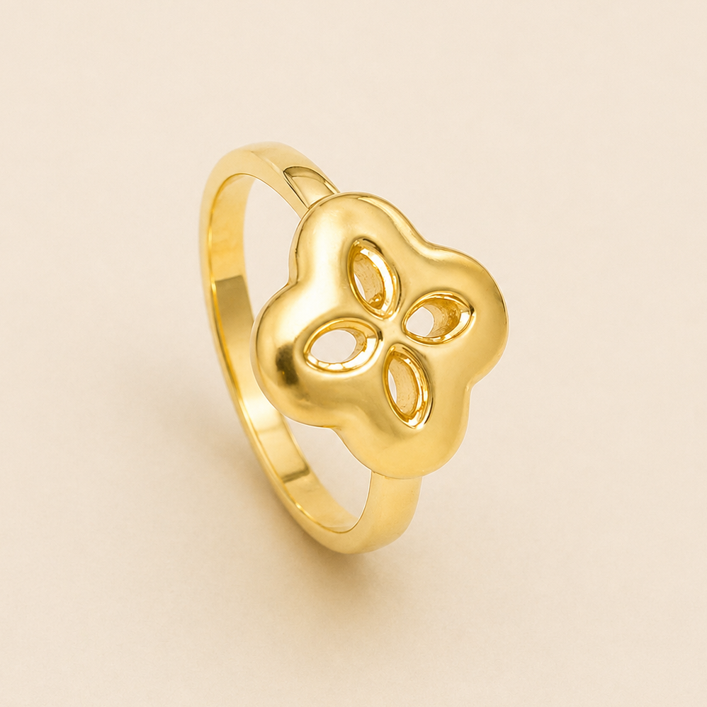 18K Gold Plated Flower Ring