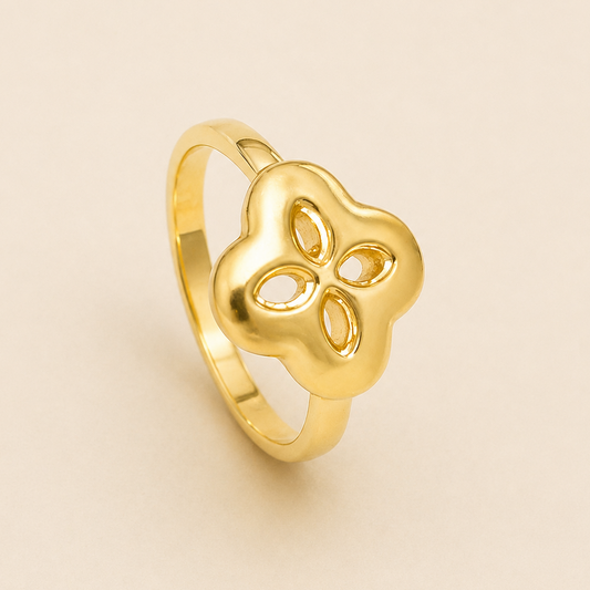 18K Gold Plated Flower Ring