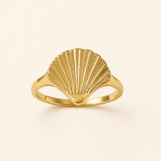18K Gold Plated Aurelia Shell Ring