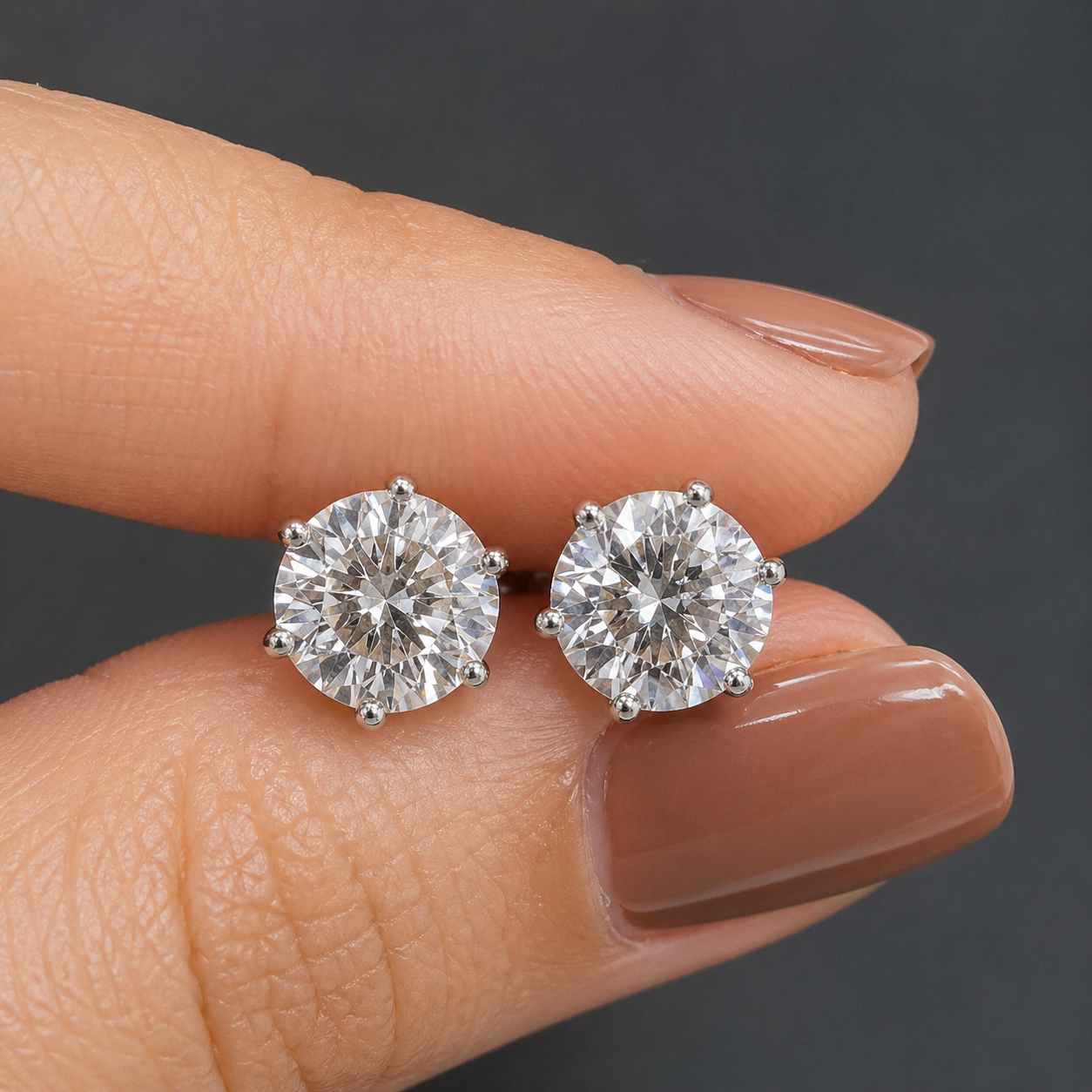 Classic Diamond Spark Stud Earrings
