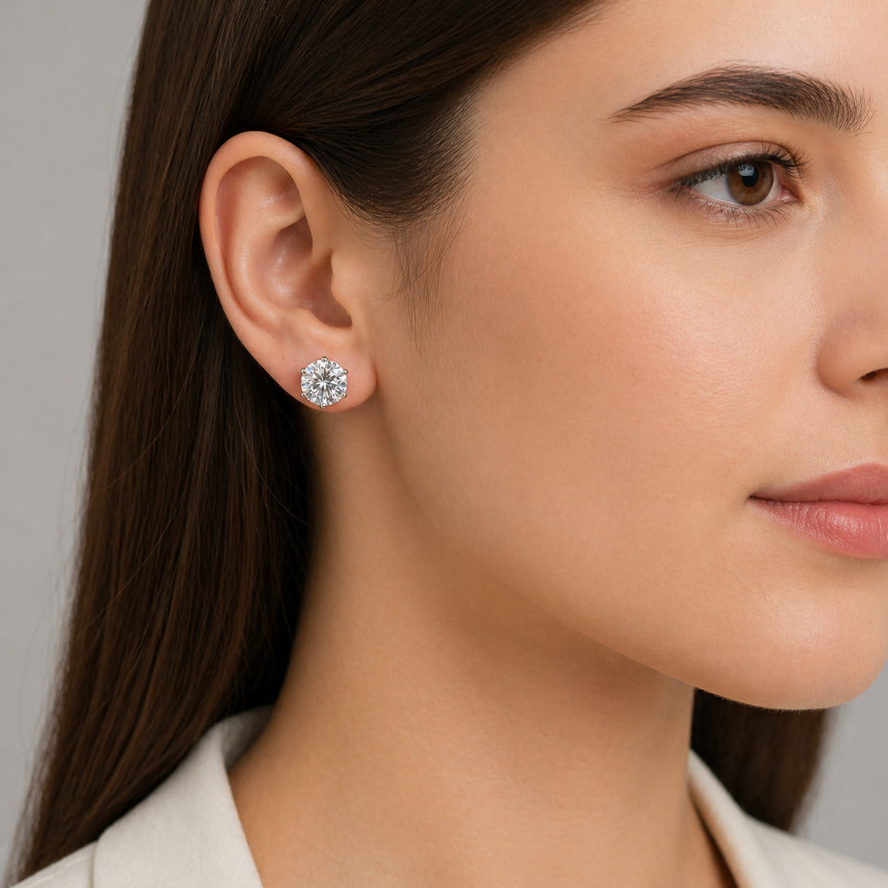 Classic Diamond Spark Stud Earrings