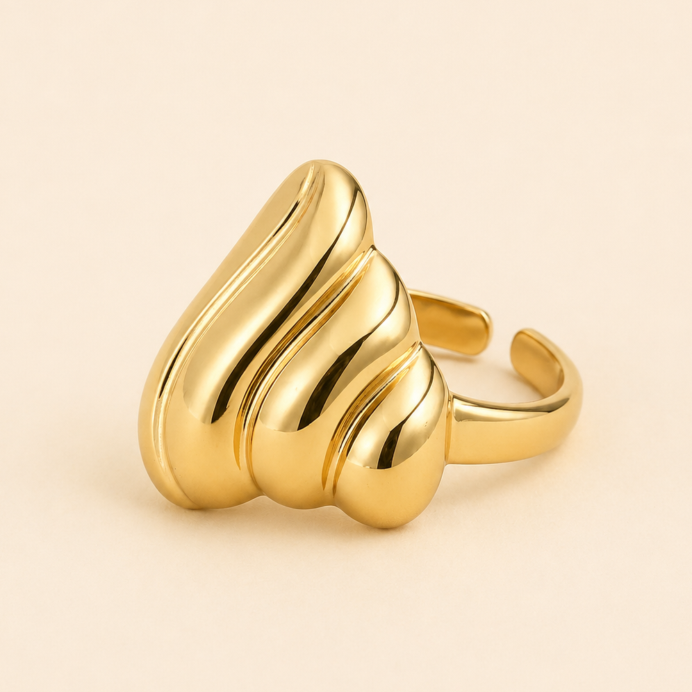 18K Gold Plated Chunky Ring