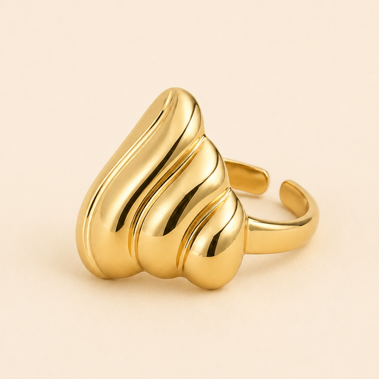 18K Gold Plated Chunky Ring