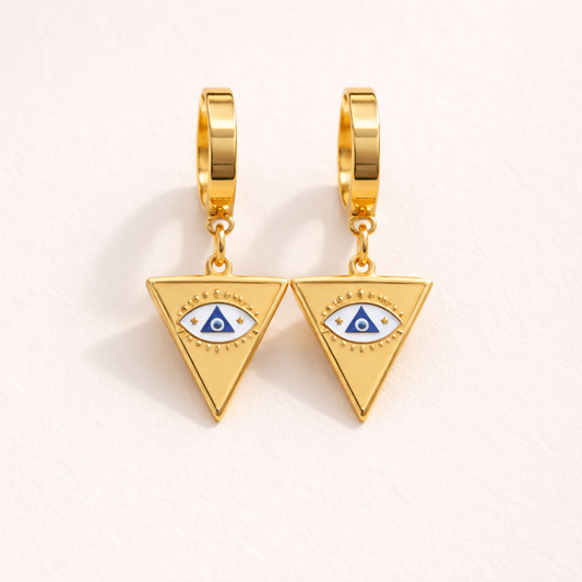 Evileye Hoop Drop Earring