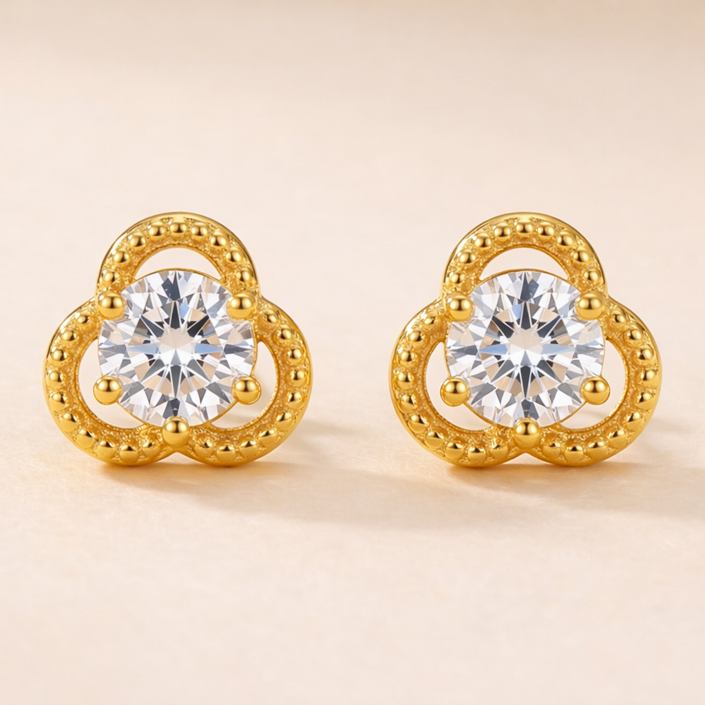 Celeste Clover Sparkle Earrings
