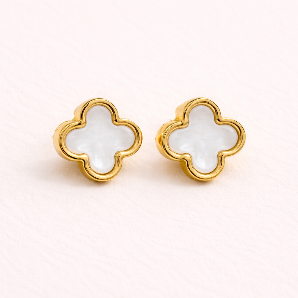 Gold Plated Geometric Stud Earrings