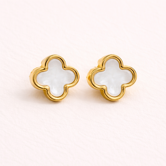 Gold Plated Geometric Stud Earrings