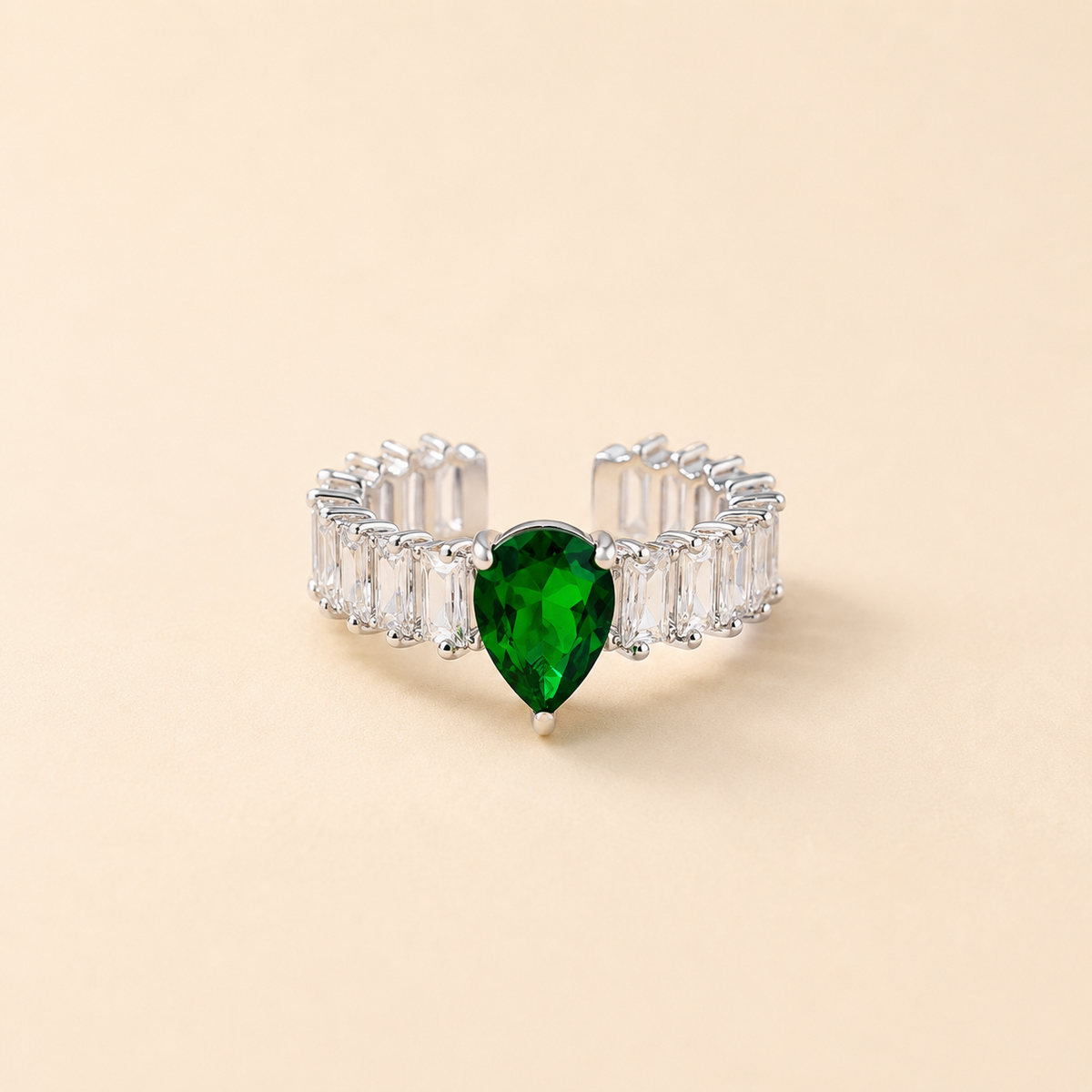Emerald Luxe Cuff Ring