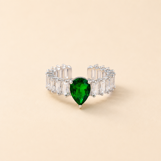 Emerald Luxe Cuff Ring