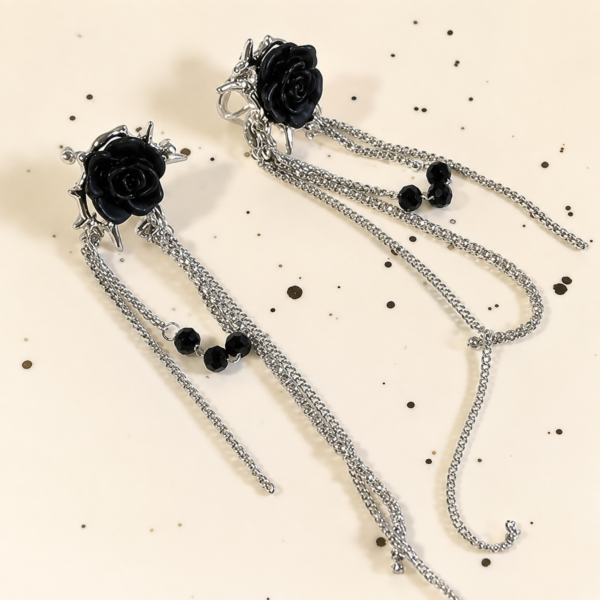 Black Bloom Gothic Danglers