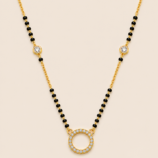 Halo Circle Zircon Mangalsutra