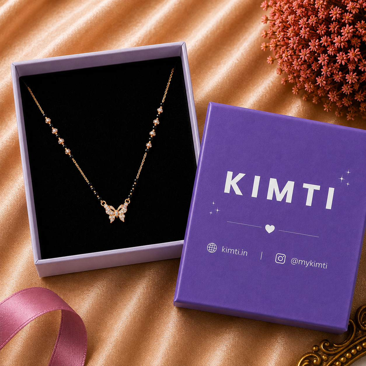 Rose Gold Butterfly Sparkle Mangalsutra