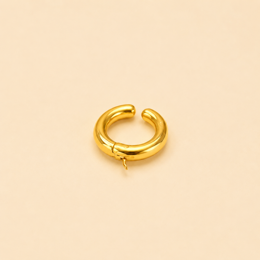 Men - 18K Gold-Plated Chunky Open Hoop Earring