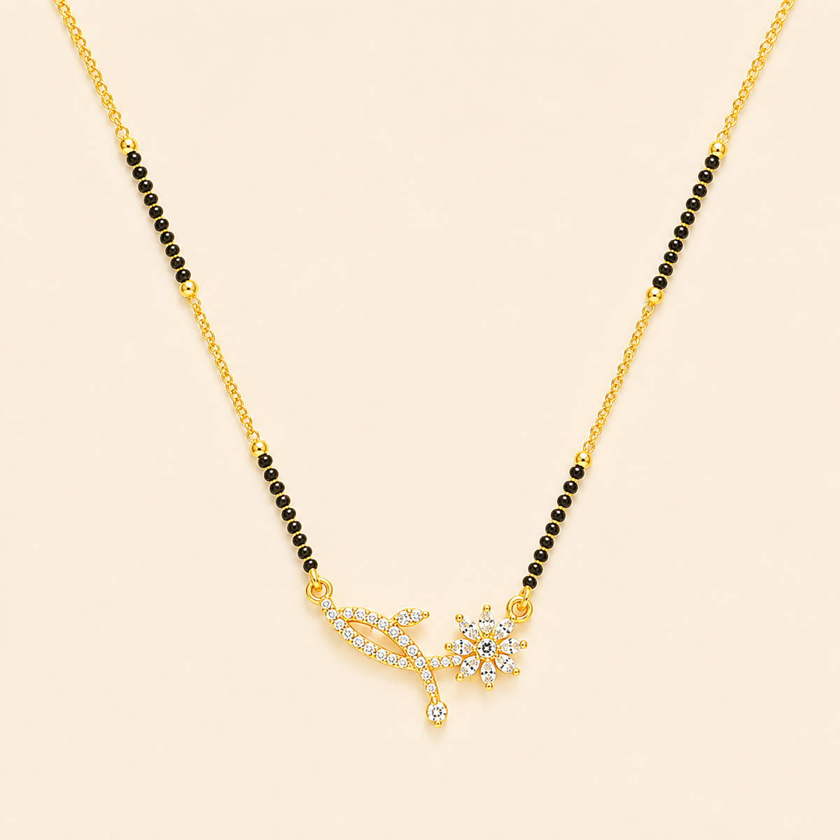 Floral Vine Diamond Mangalsutra
