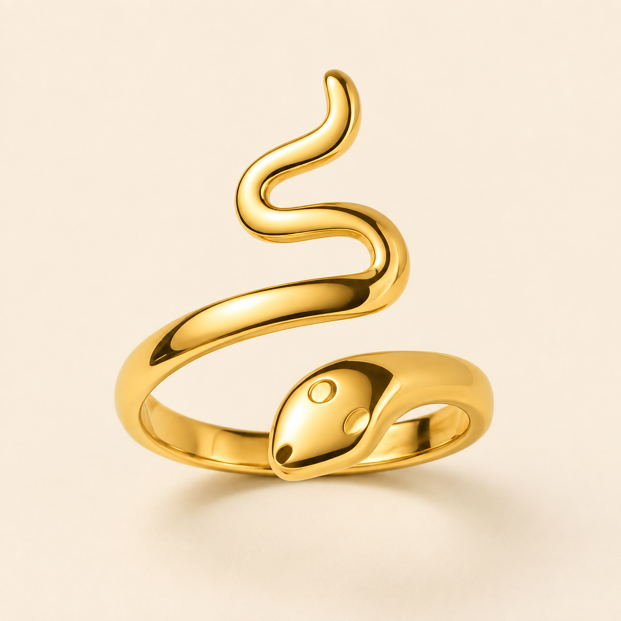 18K Gold-Plated Serpent Wrap Ring
