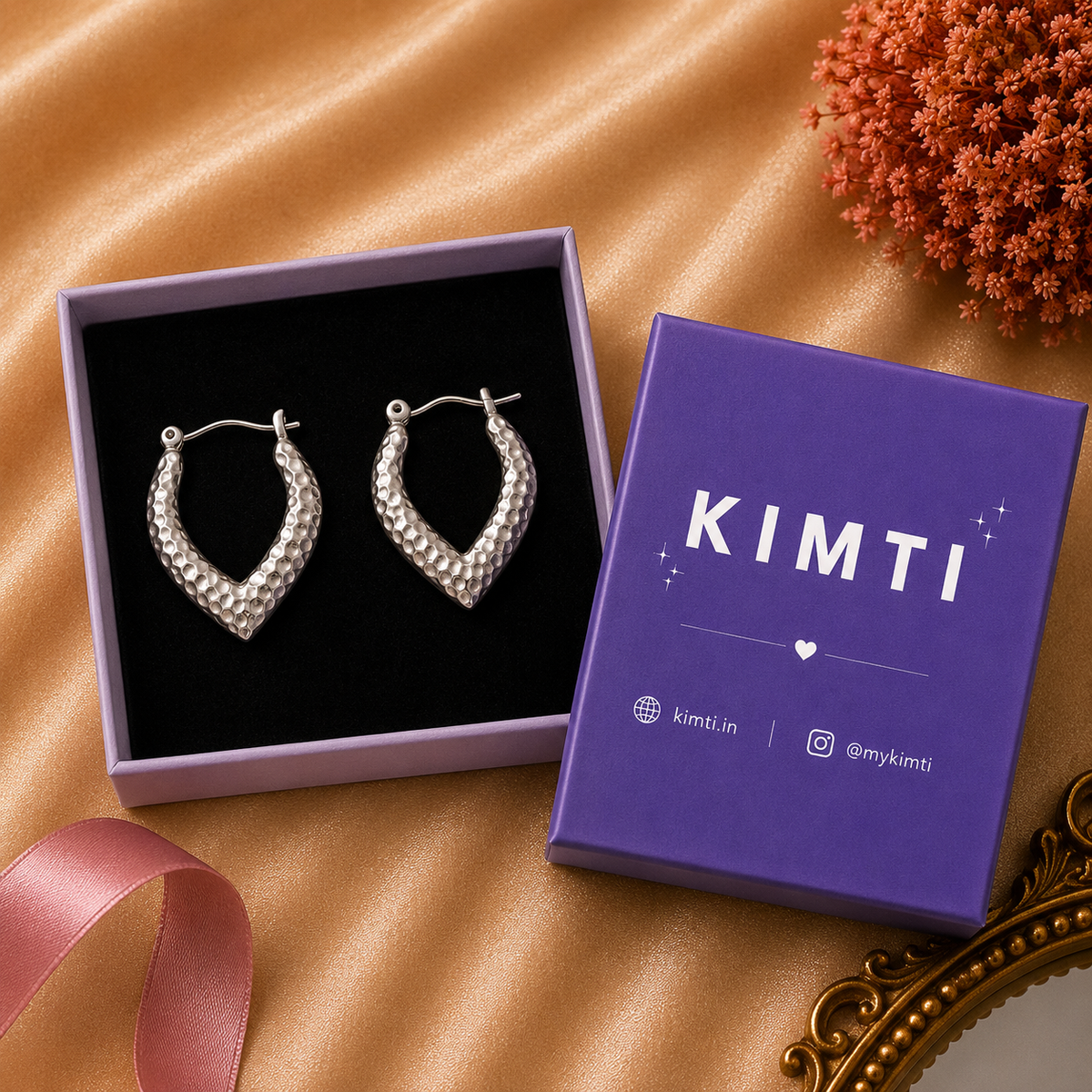 Anti-Tarnish Bold Textured V Earrings