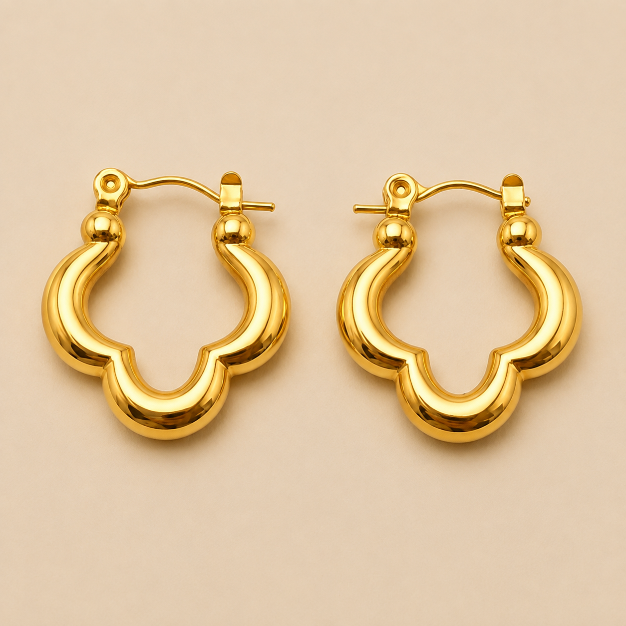 18k Gold Plated Tarnish Korean Anti Tarnish Hoop Earring