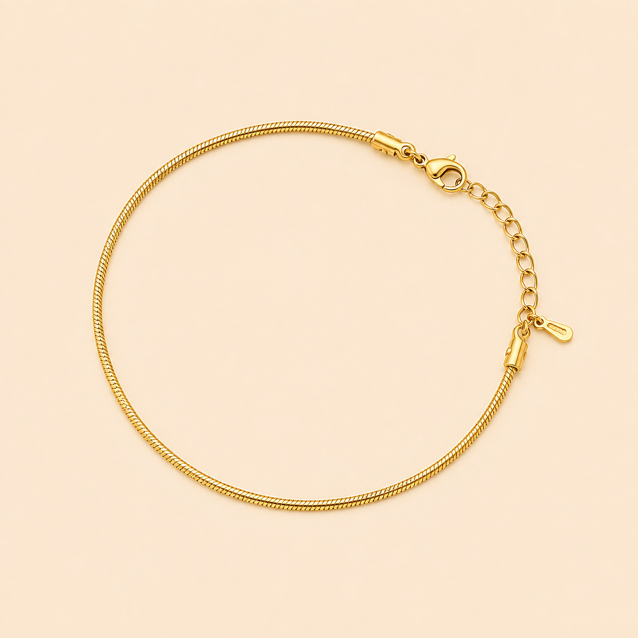 Gold-Plated Classic Snake Chain Anklet