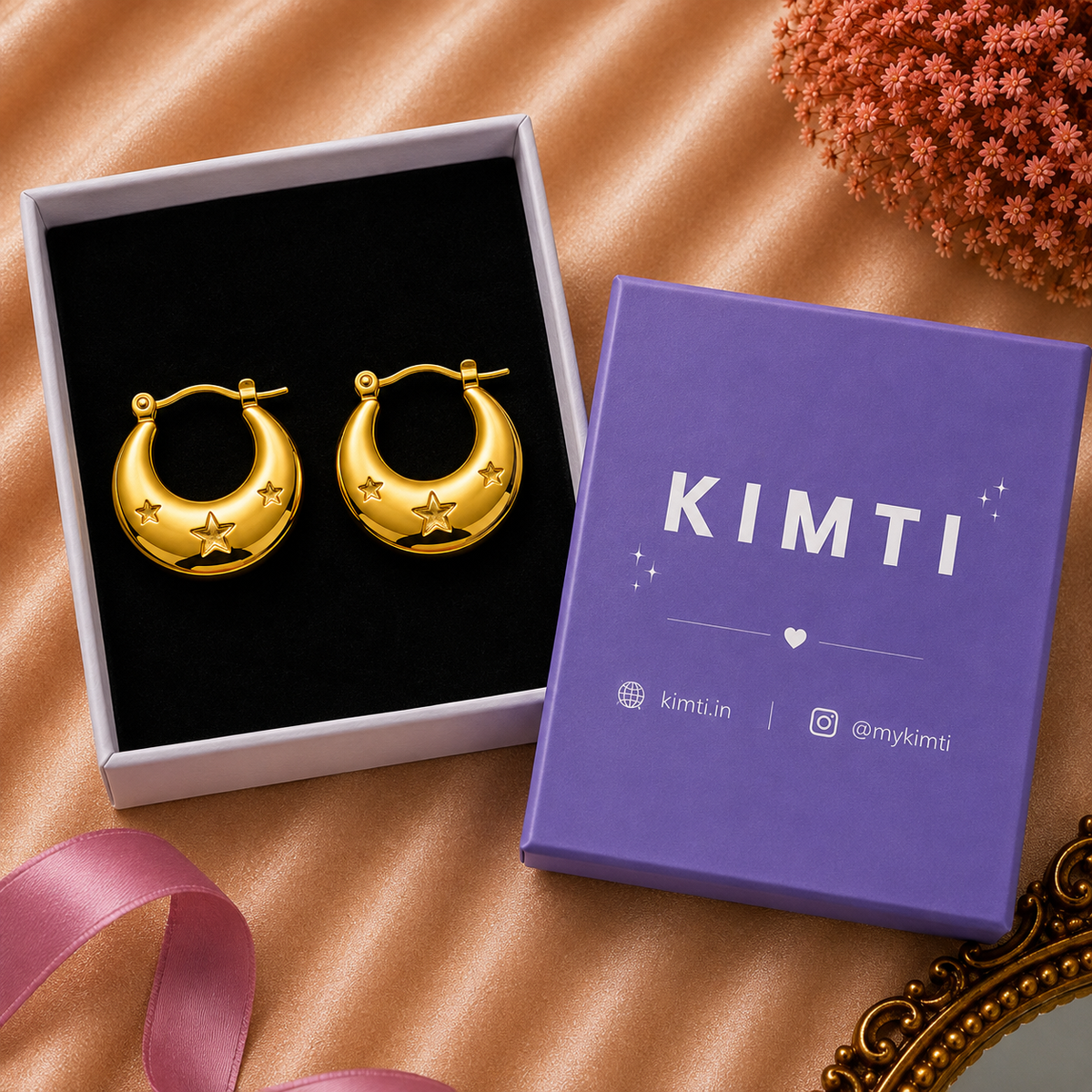 18k Gold Plated Cynyhla Hoop Earrings