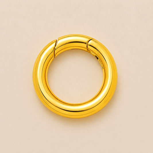 Men-Gold Circular Hoop One Side Earring