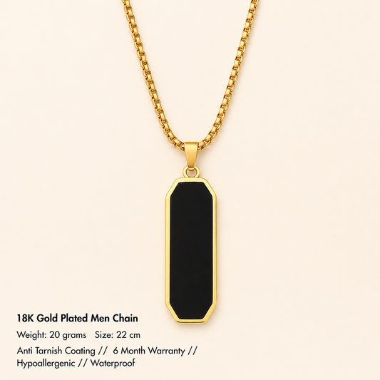 Rs 299 Men-18K Gold Plated Anti Tarnish Noble Chain Pendant