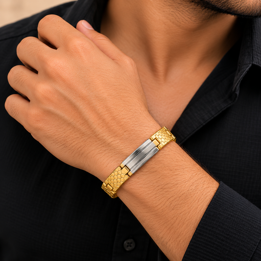 Men - Honeycomb Pattern Bracelet