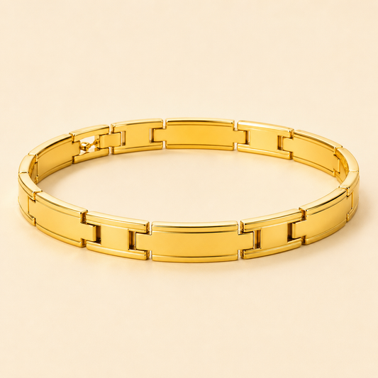 Men-18K Gold Plated Solaris Gold Bracelet