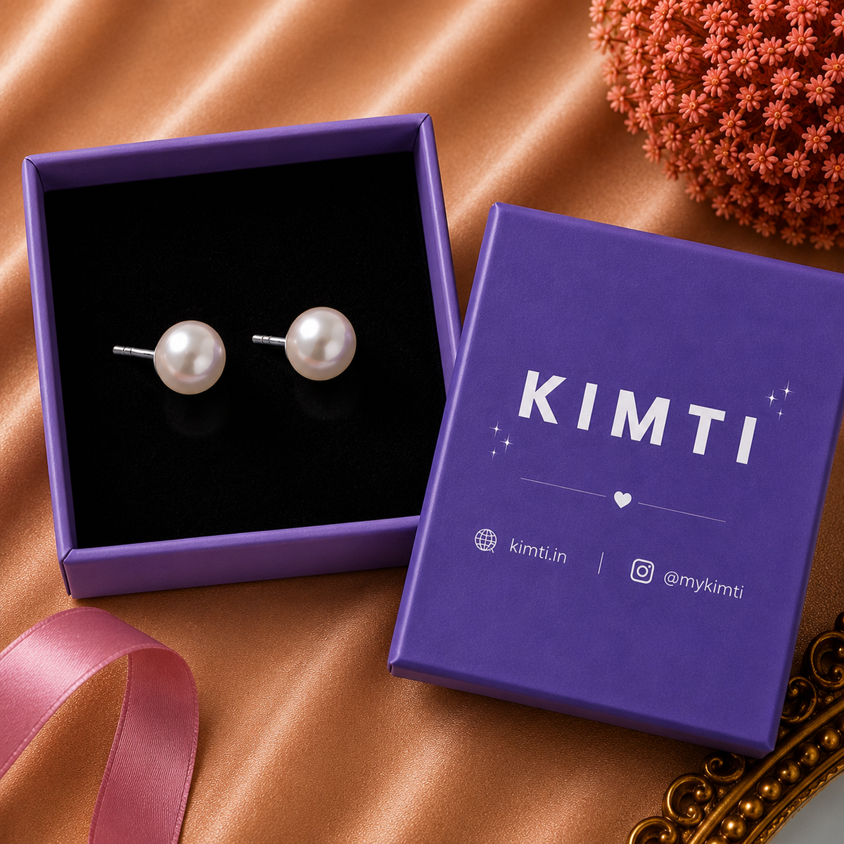 White Pearl Studs Earring