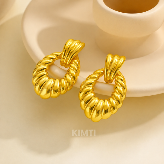 18K Gold Plated Rumani Studs Earrings
