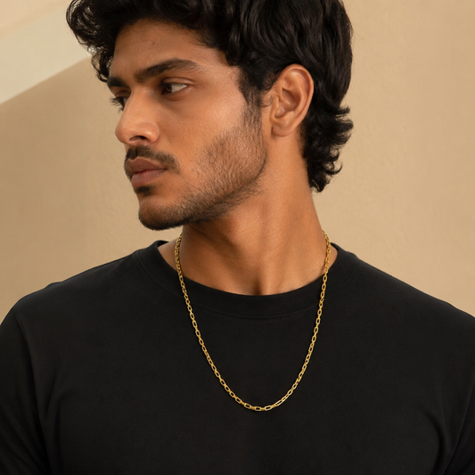 Men - 18K Gold Plated Classic Box Link Chain