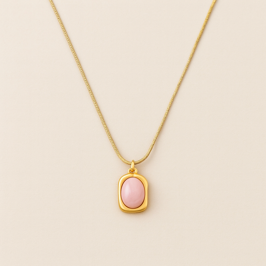 18K Gold Plated Pink Serenity Anti-Tarnish Necklace