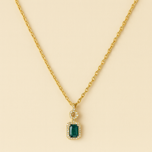 GemGlow Pendant Anti-Tarnish Necklace