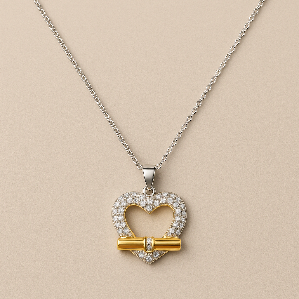 Tewiky Cute Heart  Anti-Tarnish Necklace