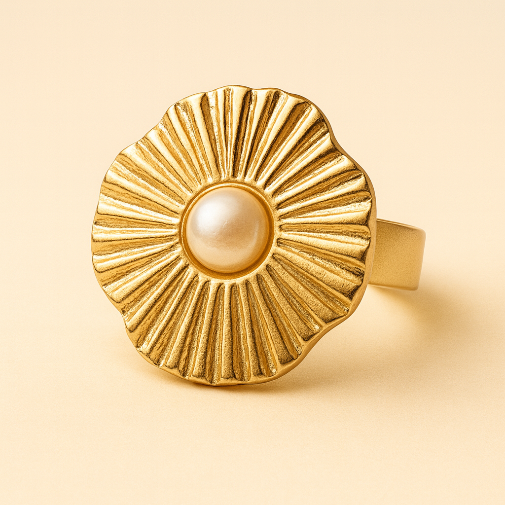 18k Gold Plated Aura adjustable Ring